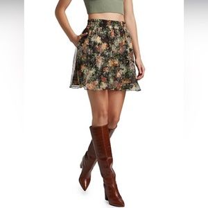 Alice + Olivia Dionne Floral Silk miniskirt